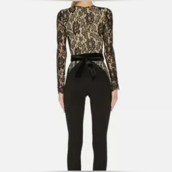 Michael Costello c Revolve Julian Elegant Black Lace Jumpsuit - Picture 2 of 6